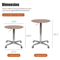 Movable Adjustable Coffee Table 360 Swivel Bar Height Aluminum Star Base for Dining Room Kitchen End Table