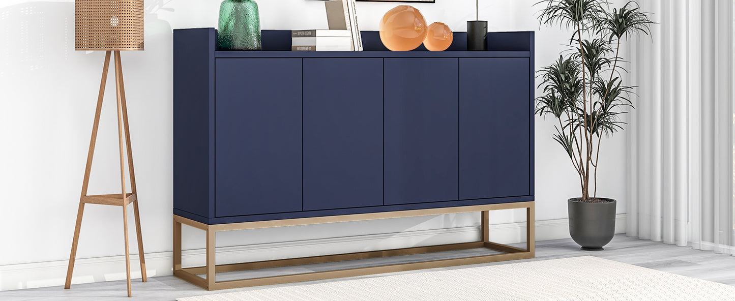 Modern Sideboard Elegant Buffet Cabinet Large Storage Space for Dining Room Entryway Navy