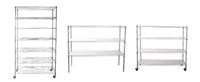 7 Tier Heavy Duty Wire Shelving Unit 2450 LBS Capacity Height Adjustable Metal Storage Shelves with Wheels for Garage and Kitchen