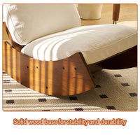Elegant Upholstered Glider Rocking Chair with Solid Wood Frame for Living Room Nursery and Bedroom Relaxation