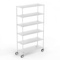 6 Tier Wire Shelving Unit Heavy Duty Storage Rack Adjustable Metal Shelves for Kitchen Garage Office Organization