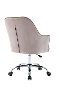 Modern Velvet Swivel Shell Chair for Living Room and Office Grey Leisure Armchair