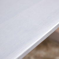 Chinese Style White Solid Wood Imitation Rattan Rectangular Coffee Table Small Living Room Low Table