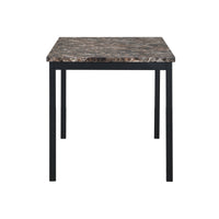 Faux Marble Top Metal Frame Dinette Table for Dining Room Kitchen Modern Design