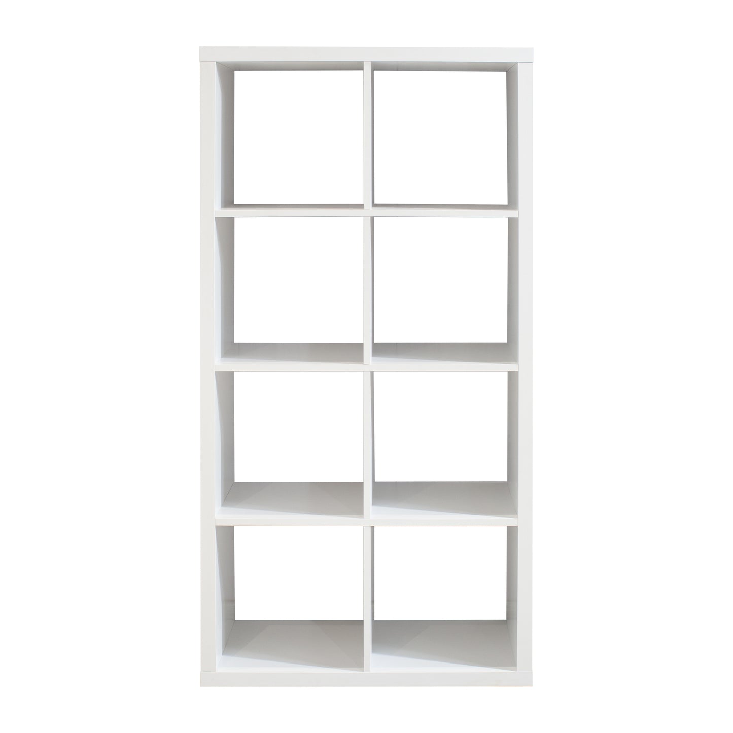 Smart Cube 8-Cube Organizer Storage with Opened Back Shelves,2 X 4 Cube Bookcase Book Shleves for Home, Office (White)