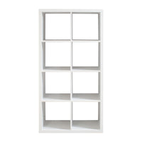 Smart Cube 8-Cube Organizer Storage with Opened Back Shelves,2 X 4 Cube Bookcase Book Shleves for Home, Office (White)