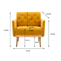 Accent  Chair  ,leisure single sofa  with Rose Golden  feet