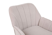 Modern Mid Century Velvet Sherpa Armchair for Living Room Bedroom Office Easy Assembly Beige