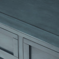 Traditional Console Table with Two Drawers and Bottom Shelf in Navy Finish