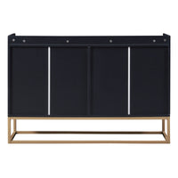 Elegant Modern Sideboard Buffet Cabinet with Ample Storage for Dining Room Entryway Black