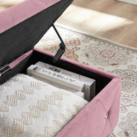 Stylish Flip Top Storage Bench With Padded Seat For Entryway Living Room Bedroom - Supports 250 Lb, Safety Hinge Design