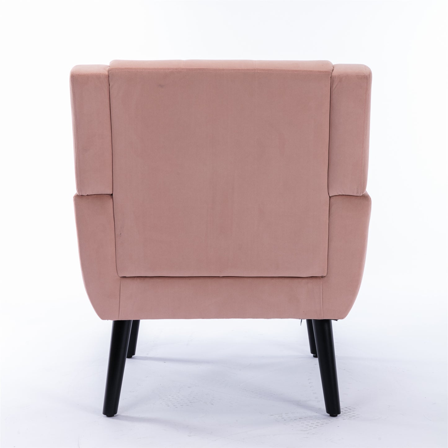 Modern Soft Velvet Ergonomic Accent Chair for Living Room Bedroom Indoor Use with Black Legs