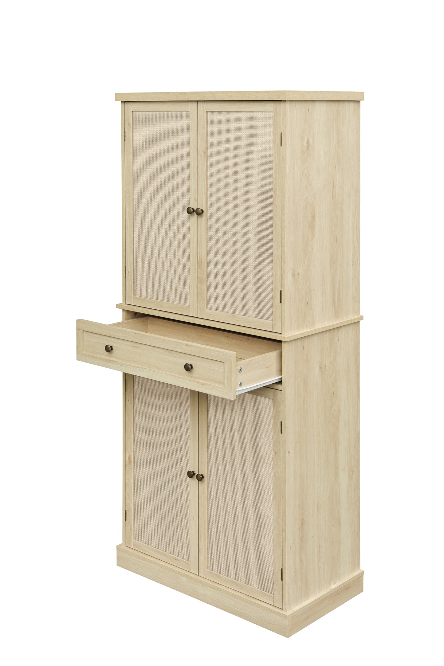 4 Door Storage Cabinet with 1 Drawer and 4 Adjustable Shelves for Home Office Organization