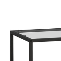 Rectangle Glass Coffee Table with Storage Shelf Metal Legs Modern Living Room Furniture 47.24 Inch