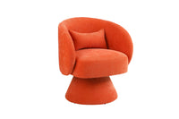 Stylish Swivel Accent Armchair With Round Barrel Design, Cozy Fabric Seating For Living Room Or Bedroom - Beige