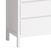 4-Tier 5-Drawer MDF Storage Cabinet for Bedroom Living Room Dining Room Hallways White